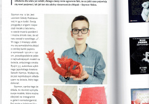 Publikacja na temat prac Szymona w biuletynie Polskiego Towarzystwa Origami.